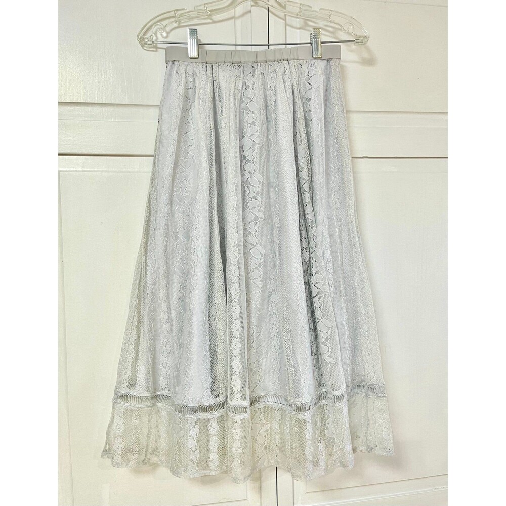 Sheer Overlay Lace Skirt Romantic Fairycore Size Small
